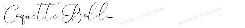 Coquette Bold字体转换
